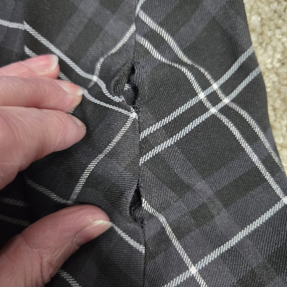 Killstar Black and White Asymmetrical Plaid Dress XL - Picture 5 of 6